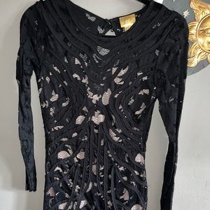H&M black lace dress with nude coverage